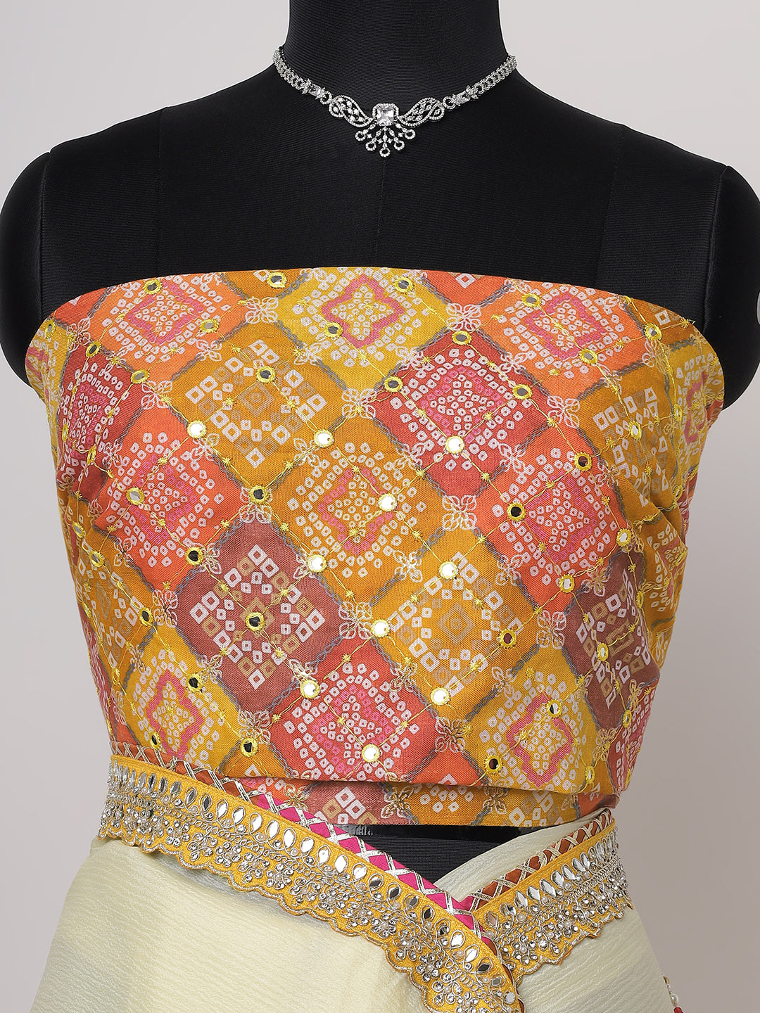 “Lemon Zest” – Soft Yellow Saree with Multicolor Embroidered Blouse