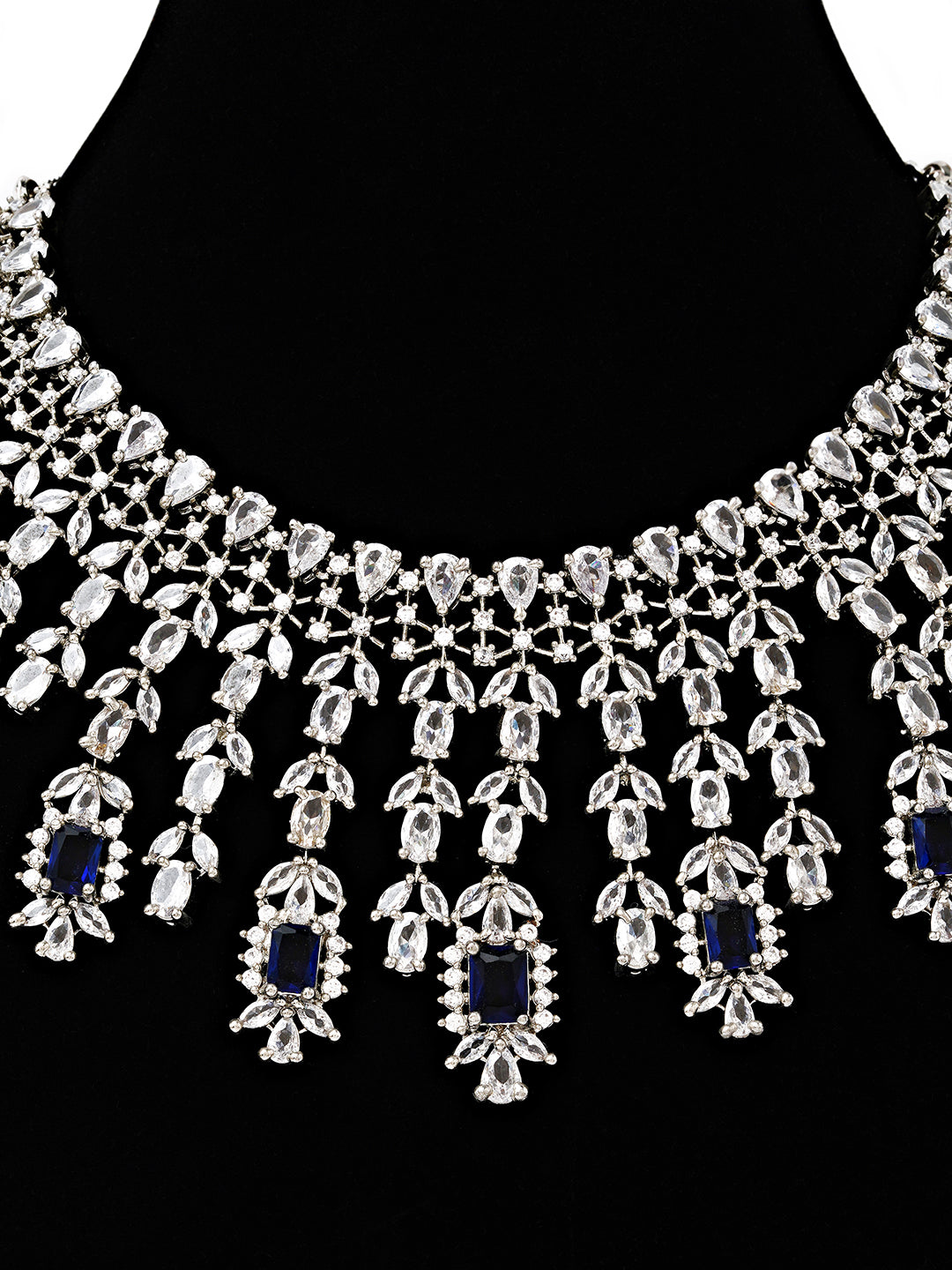 Royal Sapphire Cascade Necklace Set