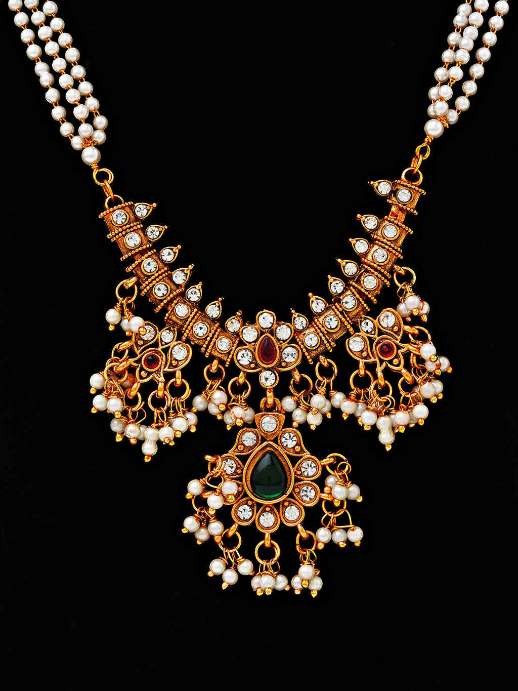 Kundan Pearl Bridal Necklace Set