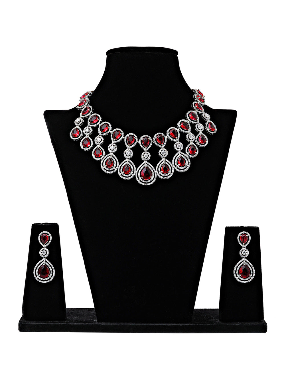 Scarlet Royalty CZ Necklace Set