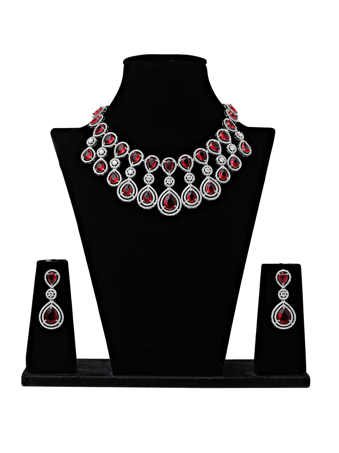 Scarlet Royalty CZ Necklace Set