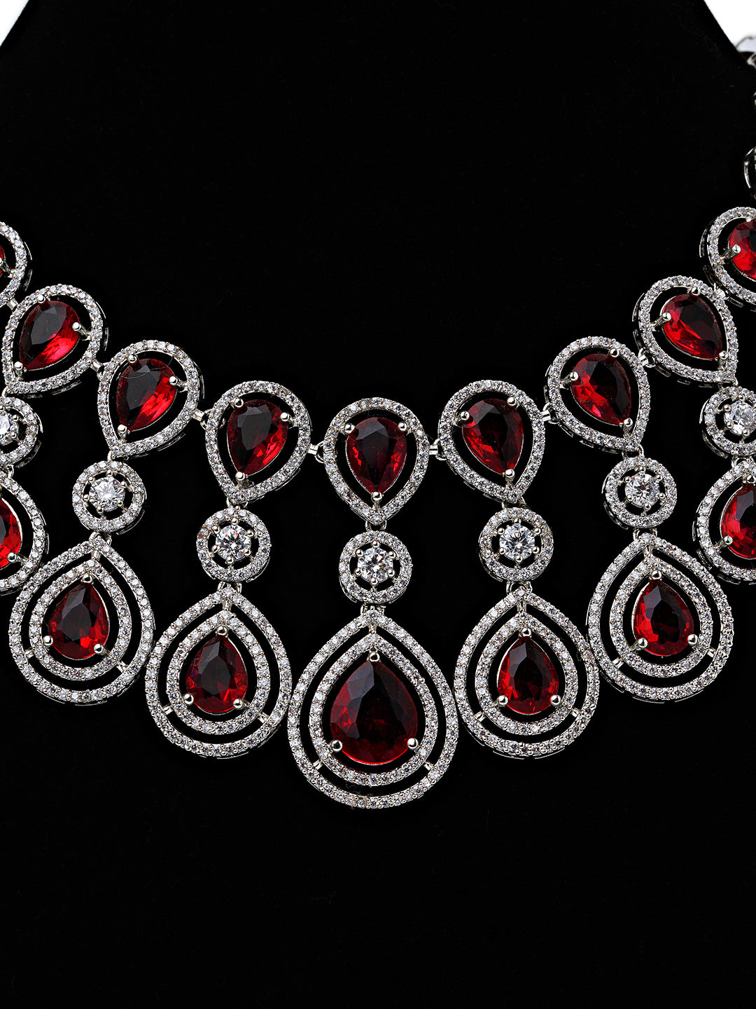 Scarlet Royalty CZ Necklace Set