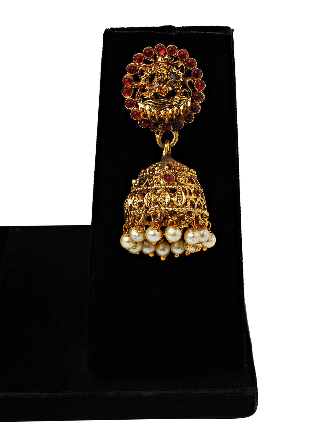 Antique Temple Jewellery Set with Goddess Lakshmi Motif