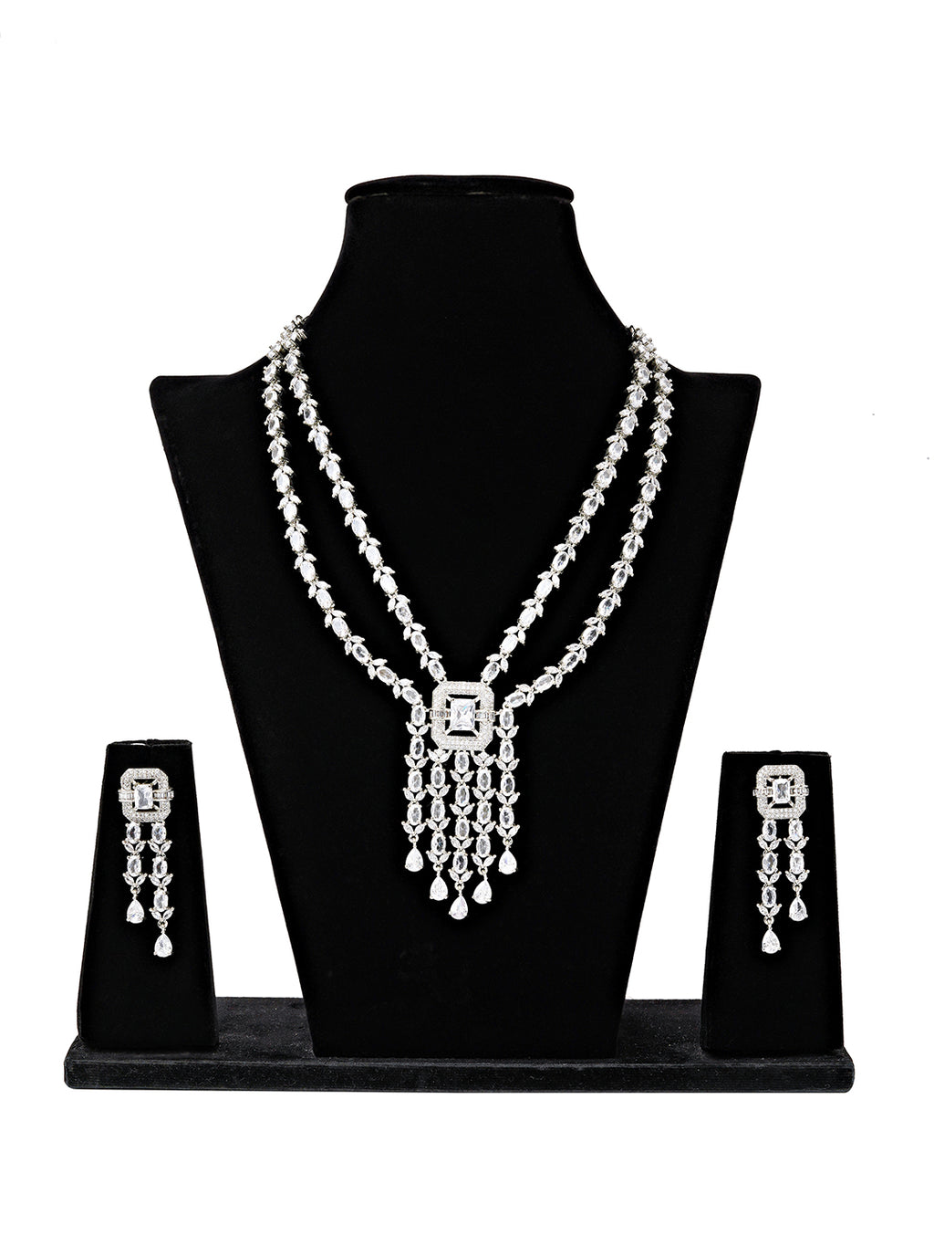 Royal Cascade CZ Necklace Set
