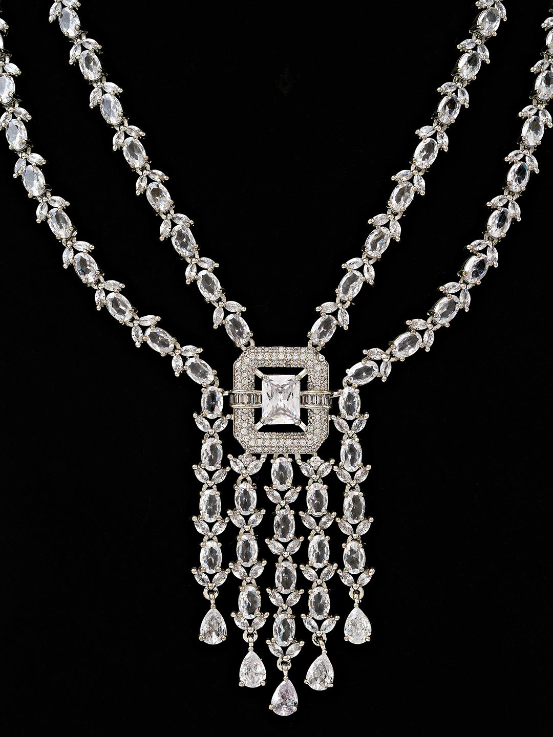 Royal Cascade CZ Necklace Set