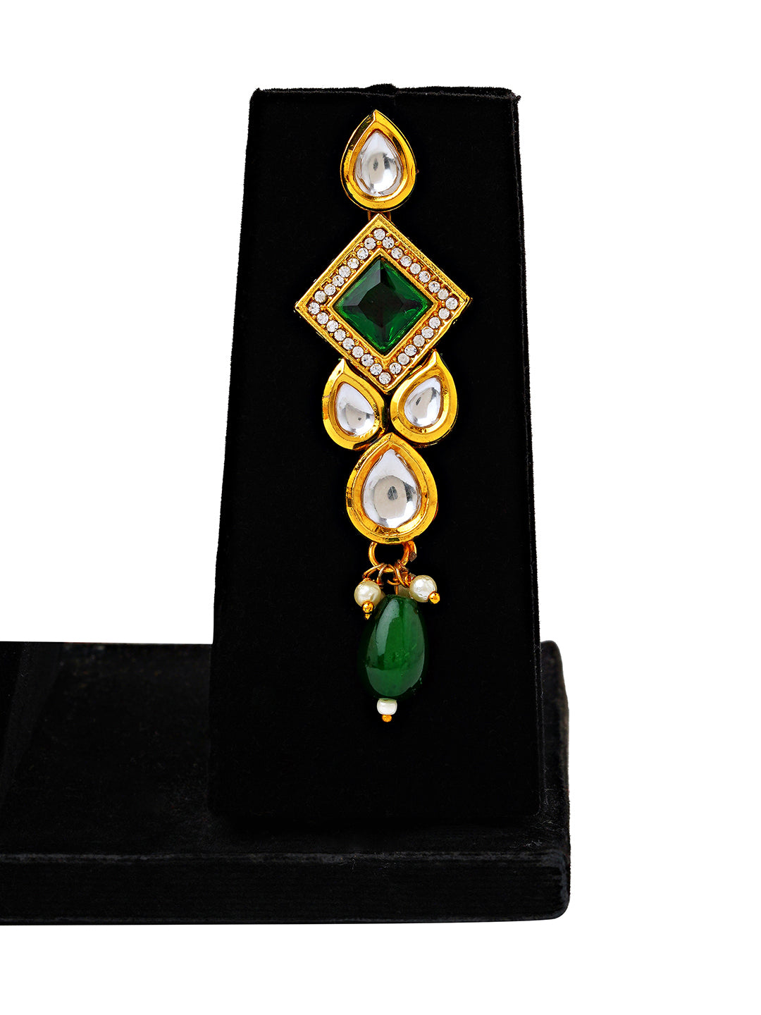 Emerald Green Kundan Choker Necklace Set