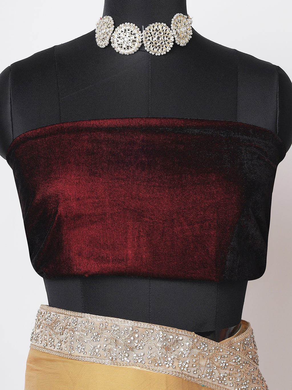 Golden Organza Saree with Silver Embroidered Border