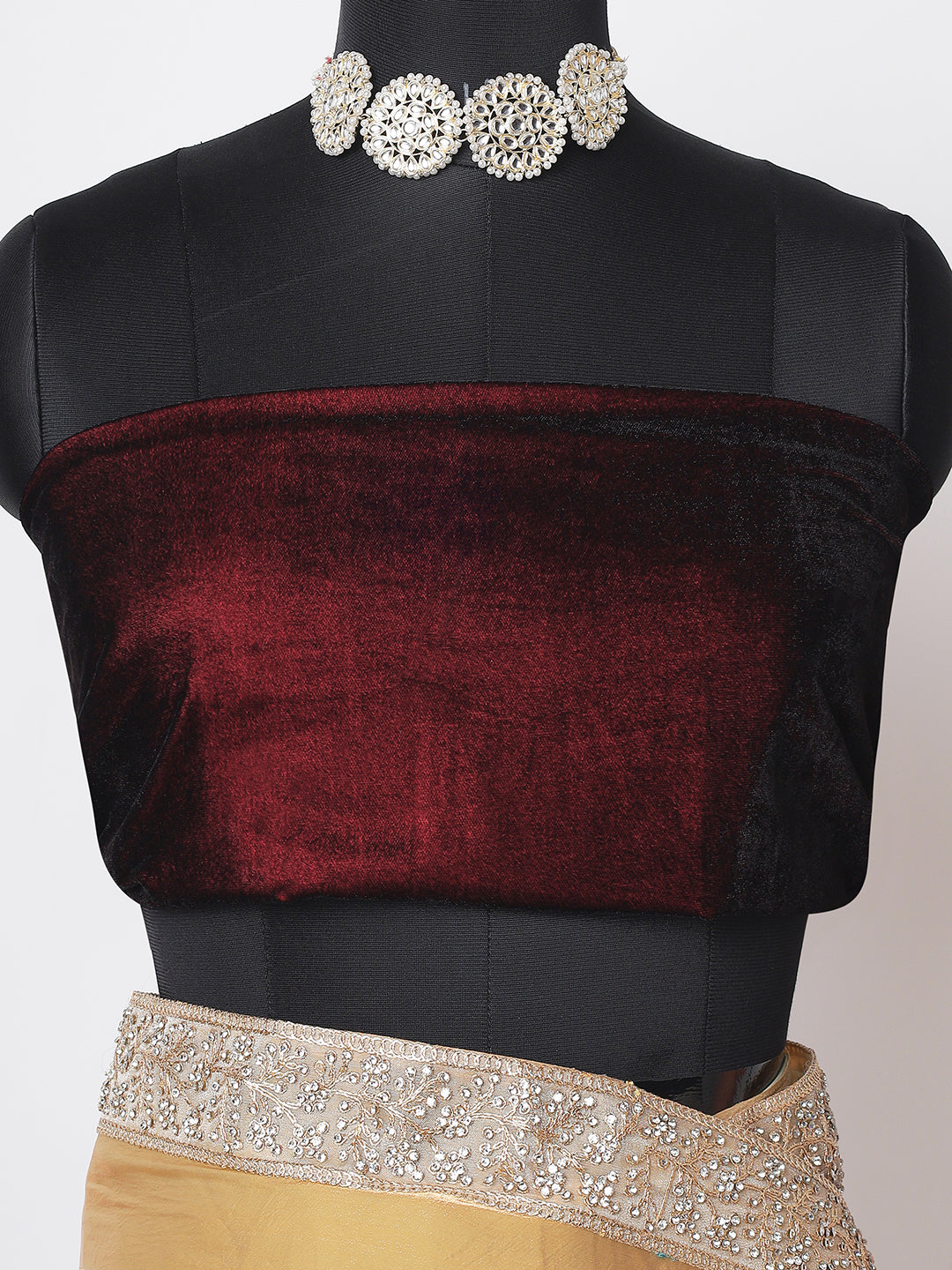 Golden Organza Saree with Silver Embroidered Border