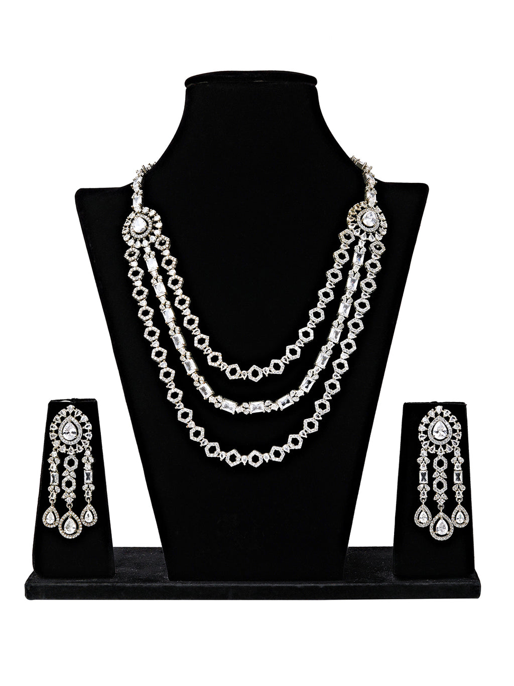 Royal Diamond-Cut Layered Necklace Set