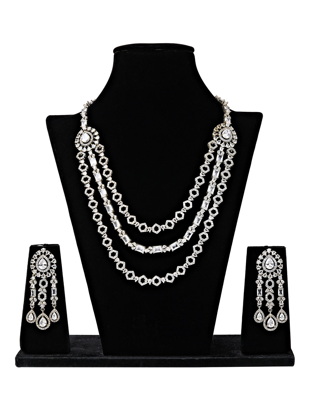 Royal Diamond-Cut Layered Necklace Set