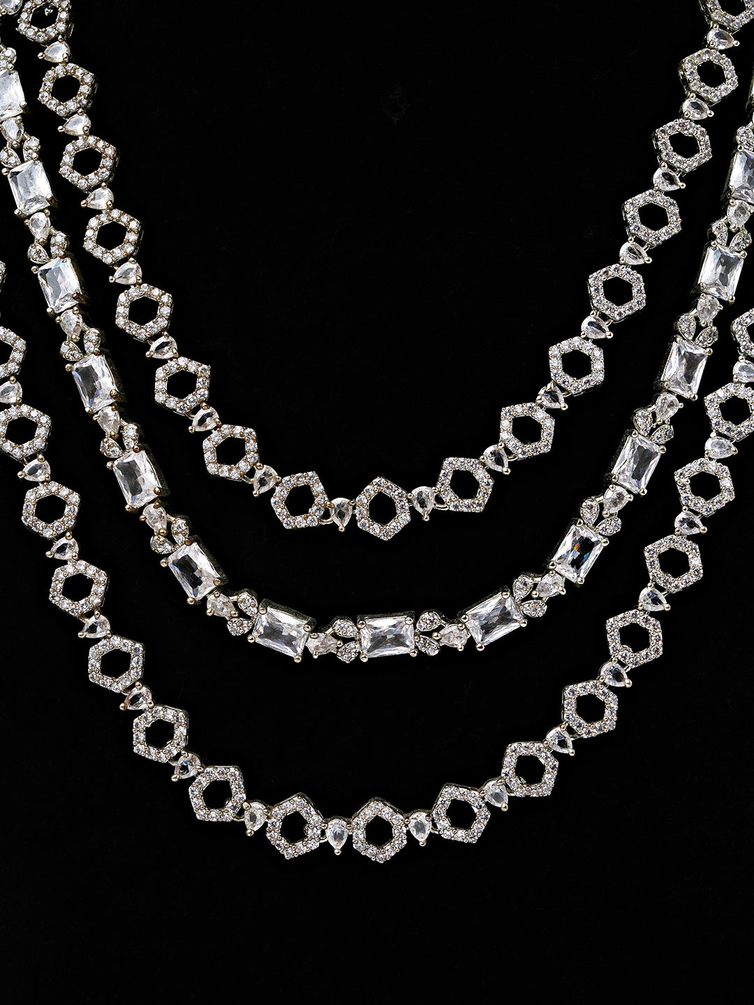 Royal Diamond-Cut Layered Necklace Set