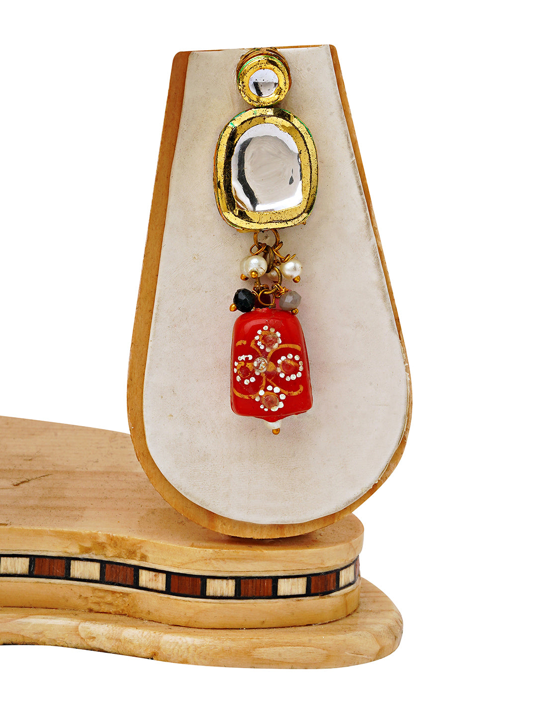 Multicolor Kundan Necklace Set with Meenakari Beads