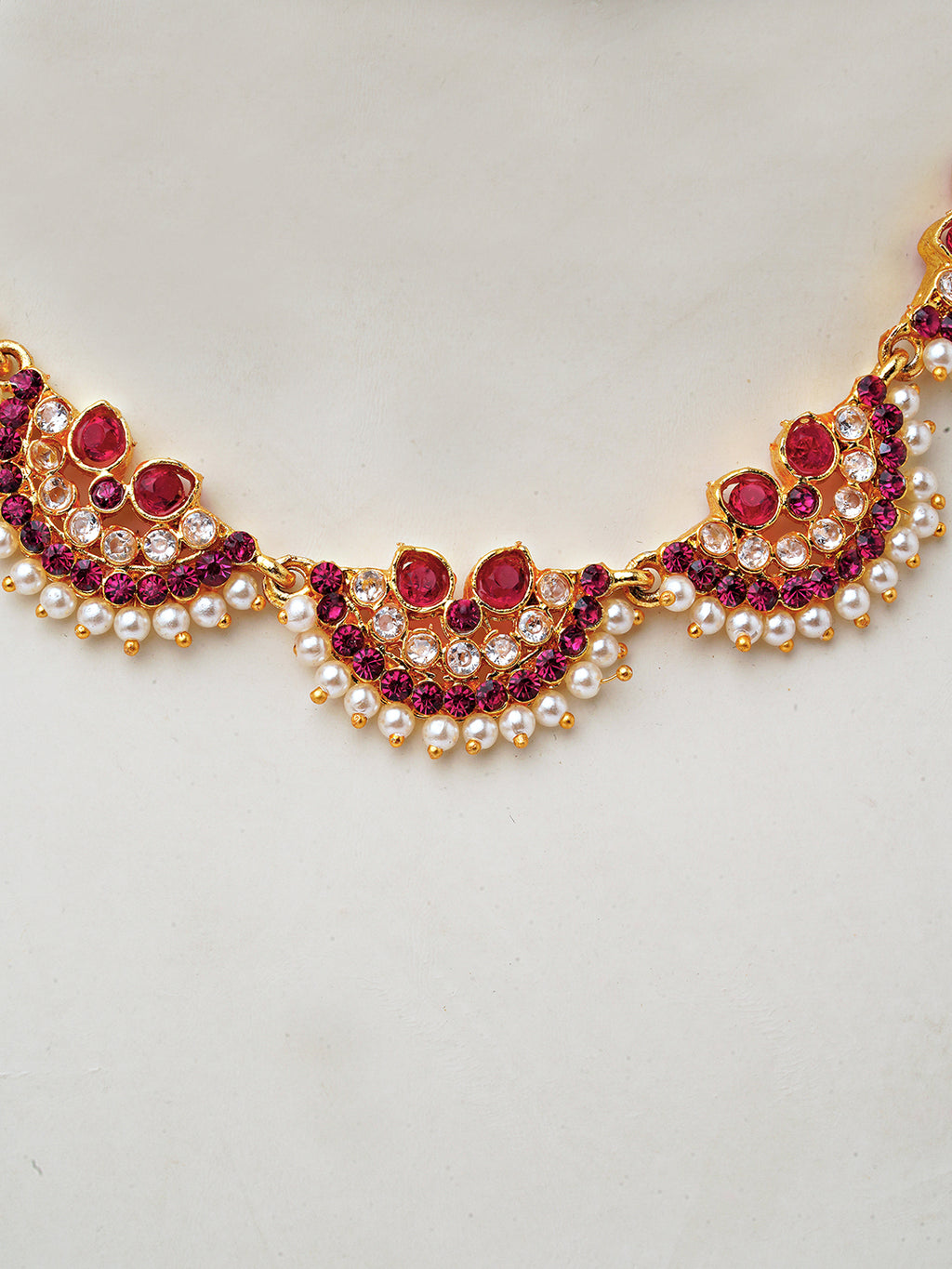 Royal Crescent Ruby Necklace Set