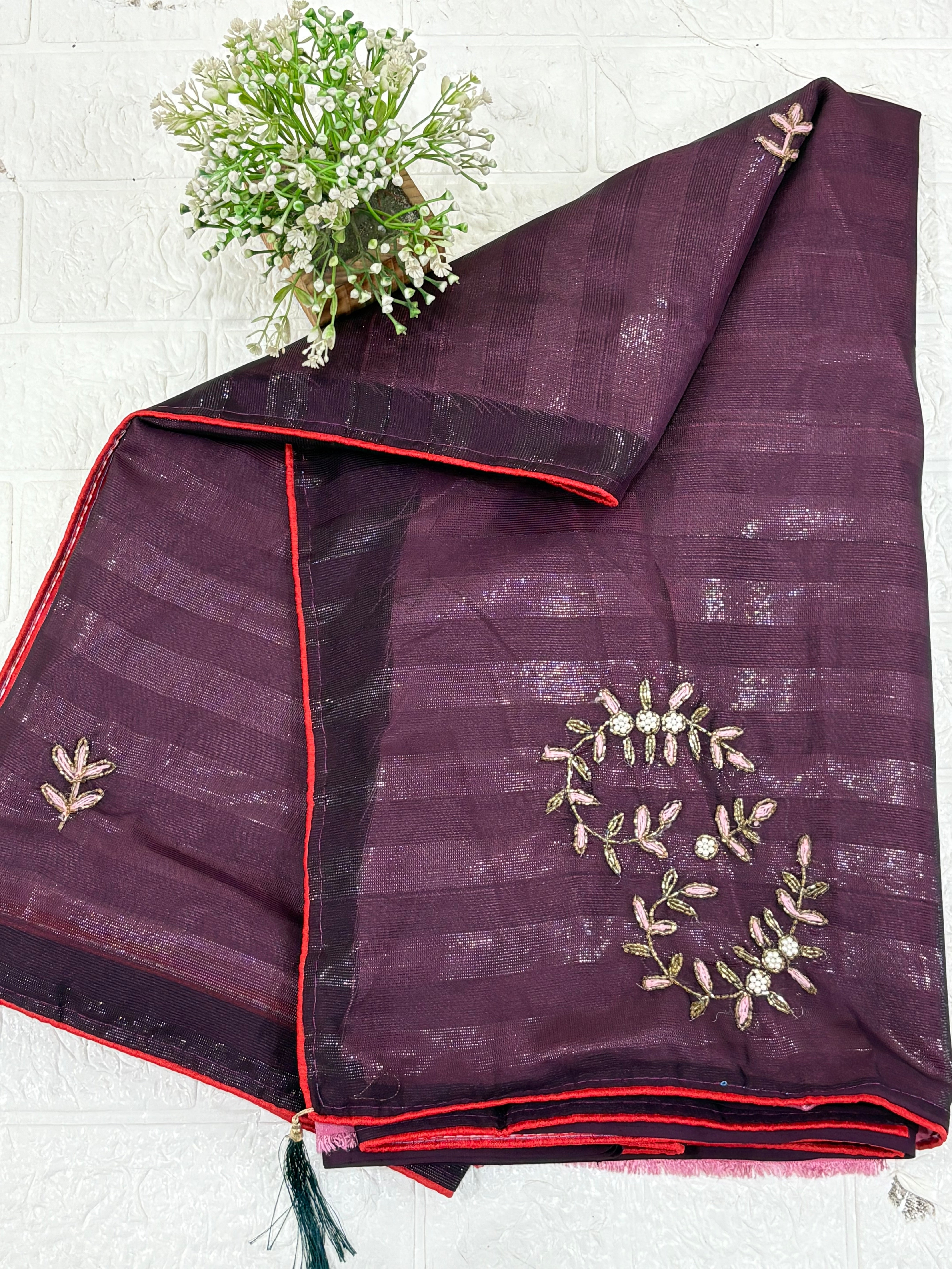 Willfully sheer stripe organdy flower OP willfully sheer stripe