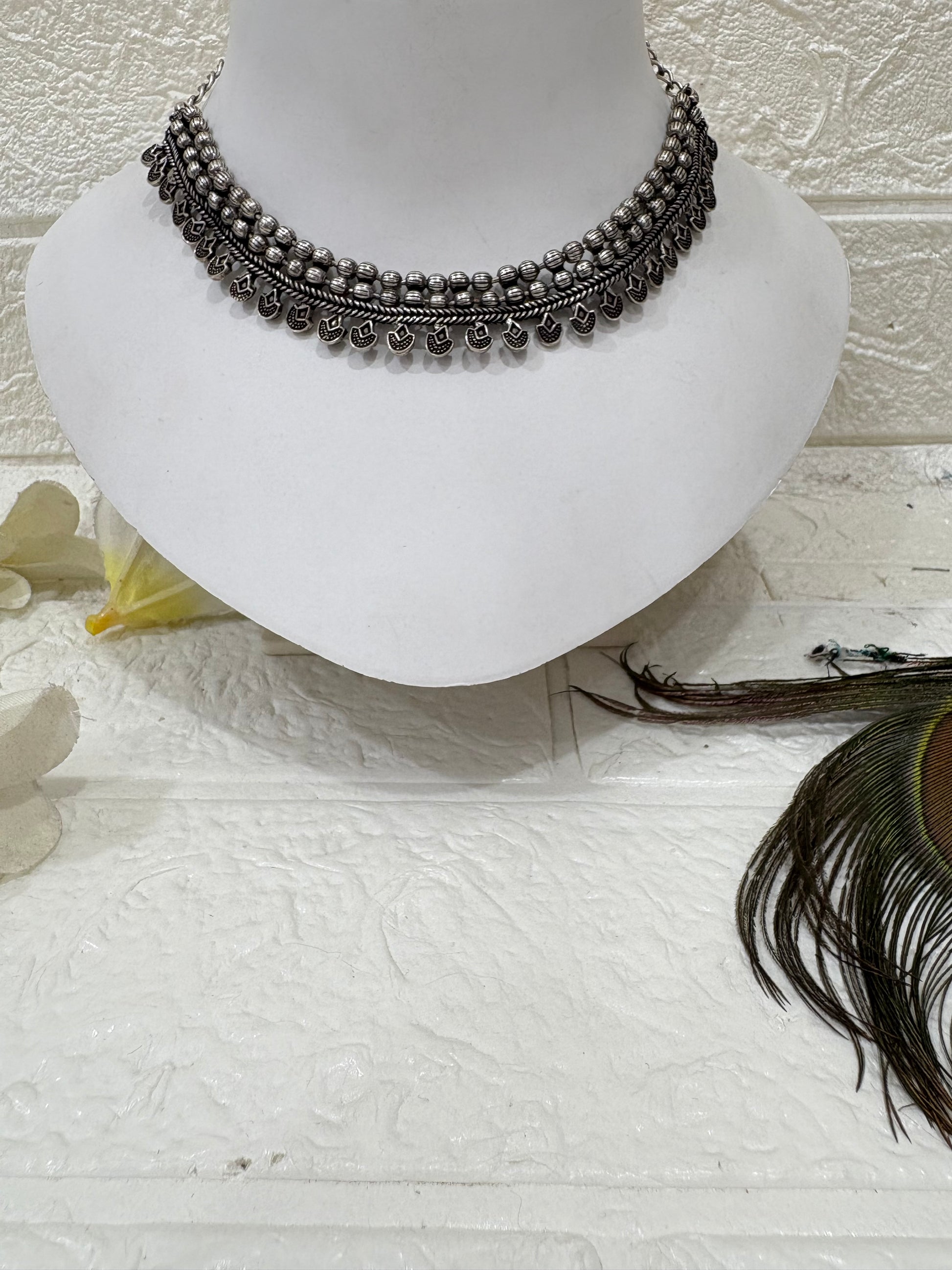 Name: Antique Silver Choker Necklace
Collection: Tribal Boho Jewelry Collection