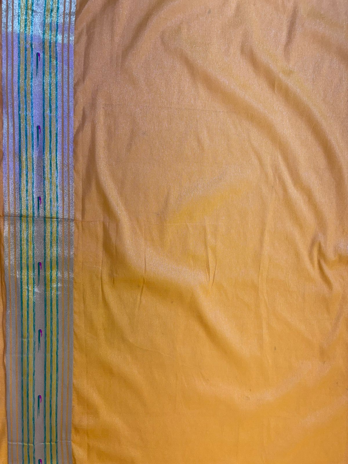 Golden Tissue Paithani Saree with Handwoven Peacock & Floral Motif Pallu
