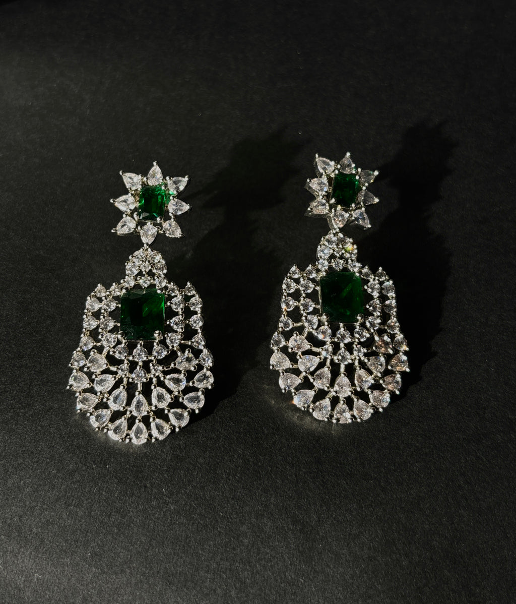 Emerald Enchant CZ Bridal Set