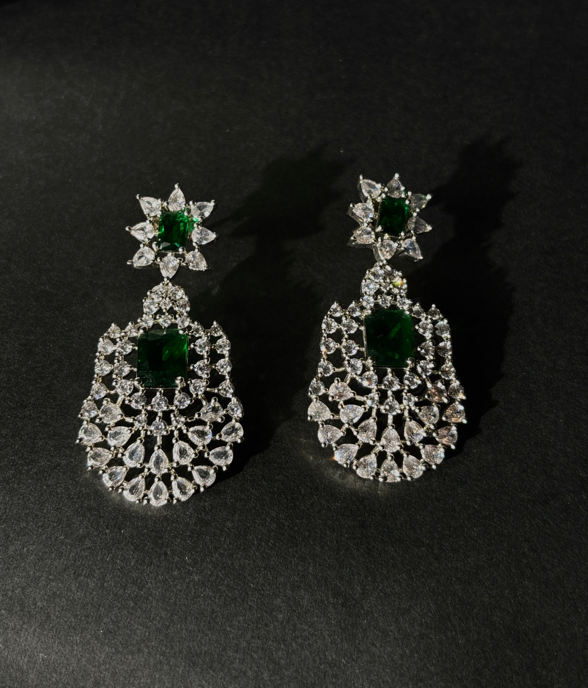 Emerald Enchant CZ Bridal Set