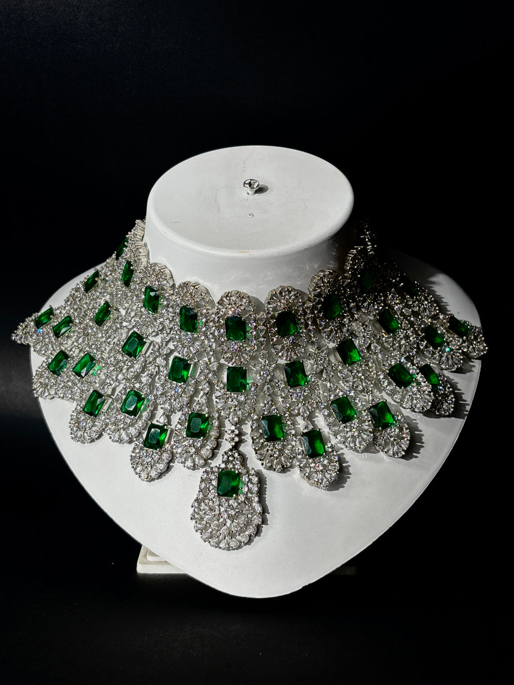 Emerald Enchant CZ Bridal Set