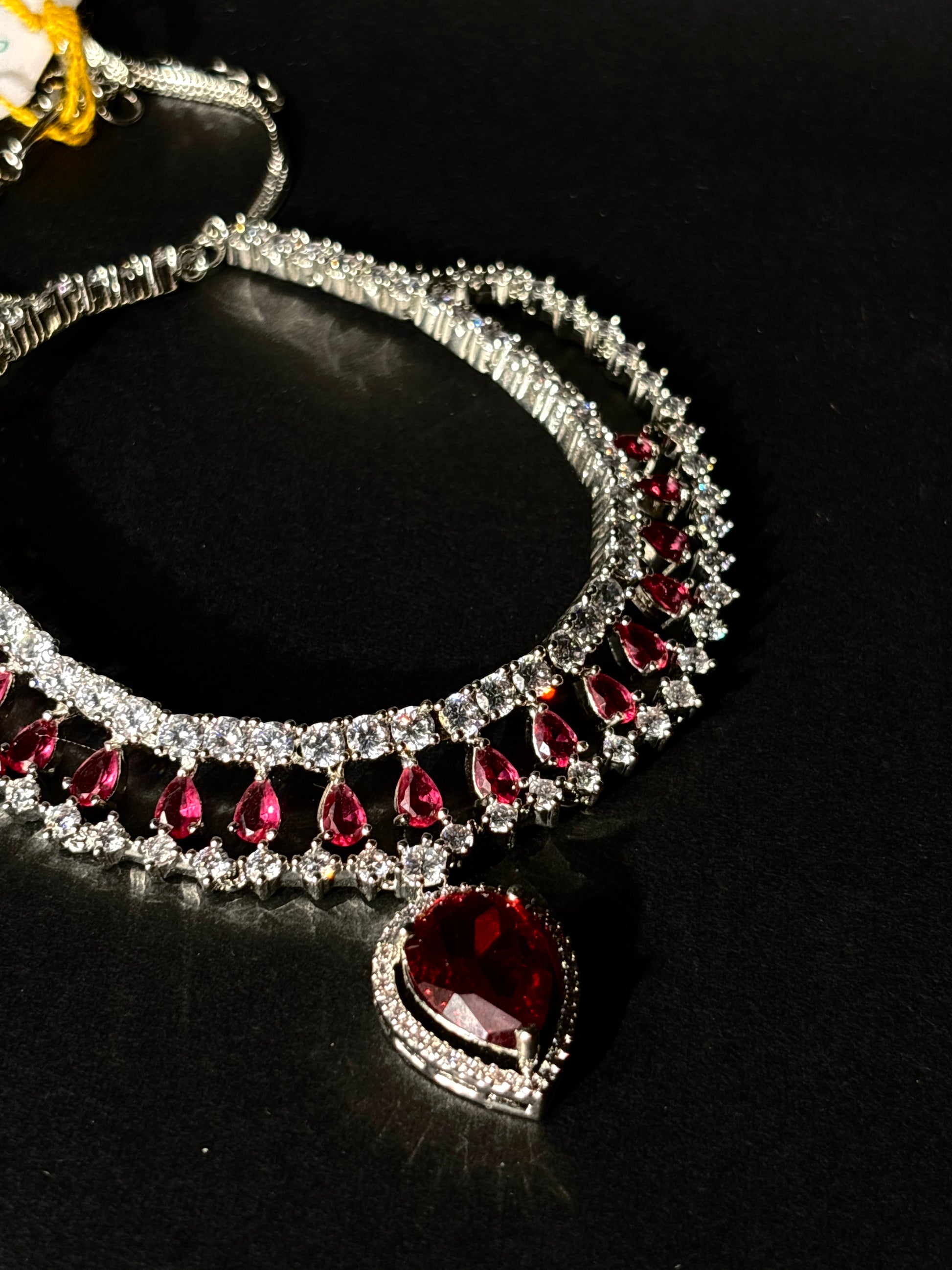 Crimson Grace Layered CZ Necklace