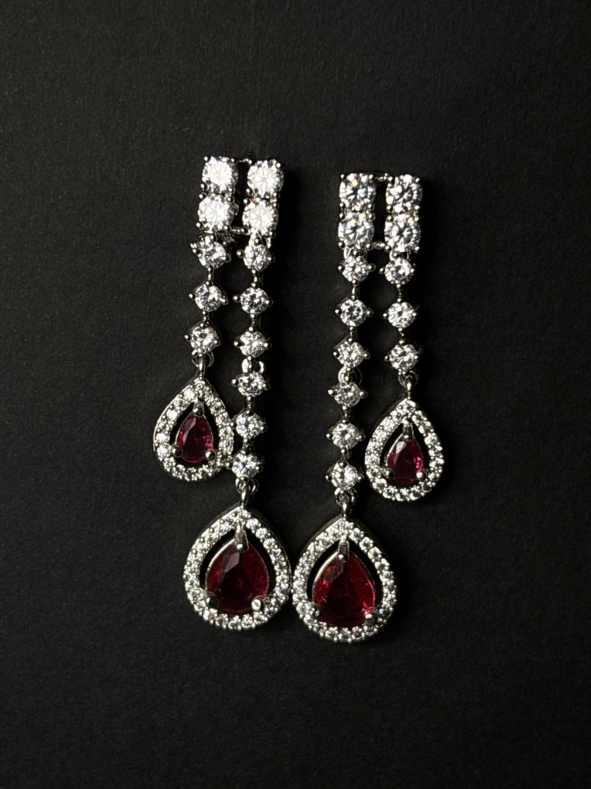 Crimson Grace Layered CZ Necklace