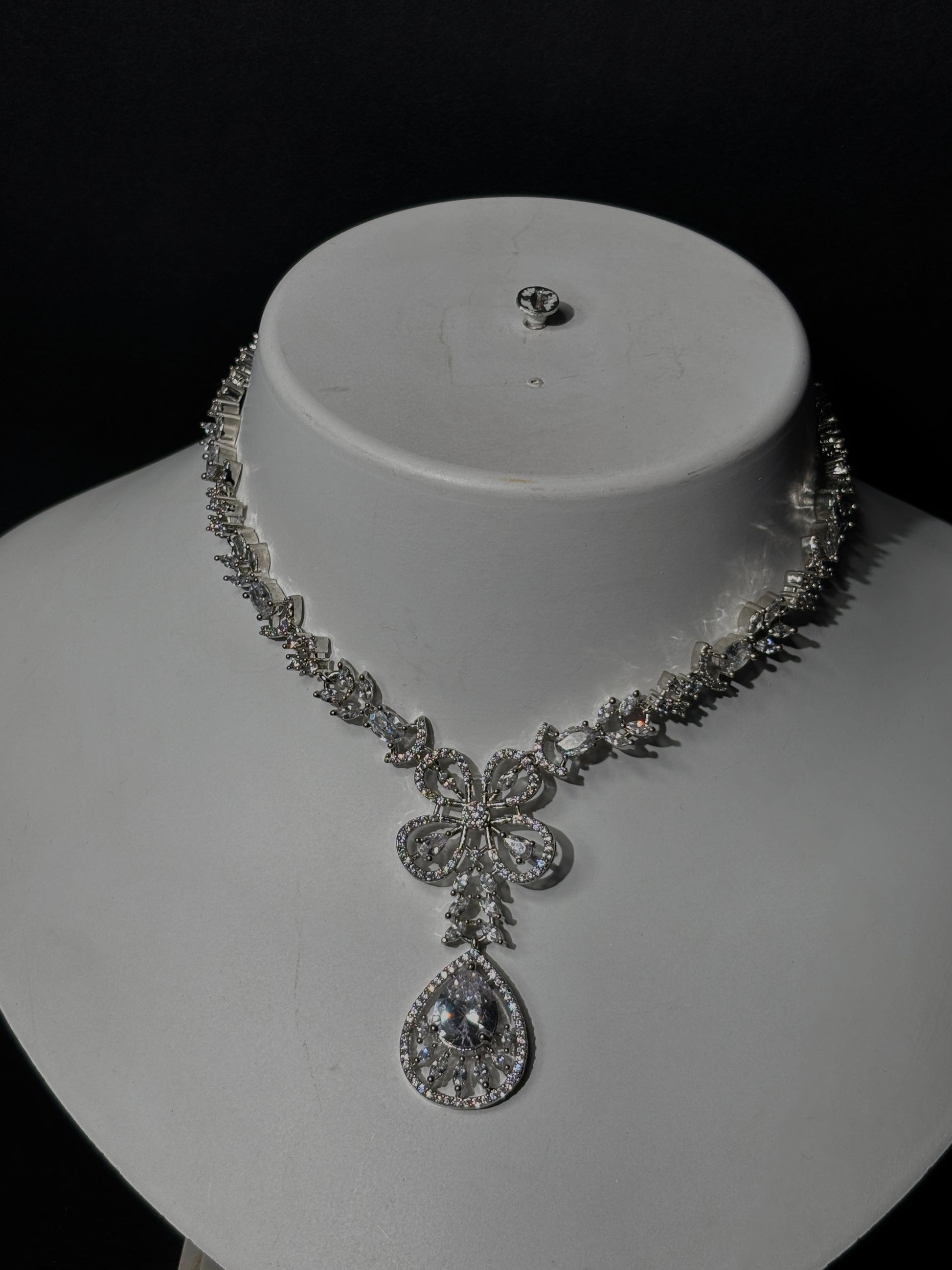 Teardrop Elegance CZ Necklace
