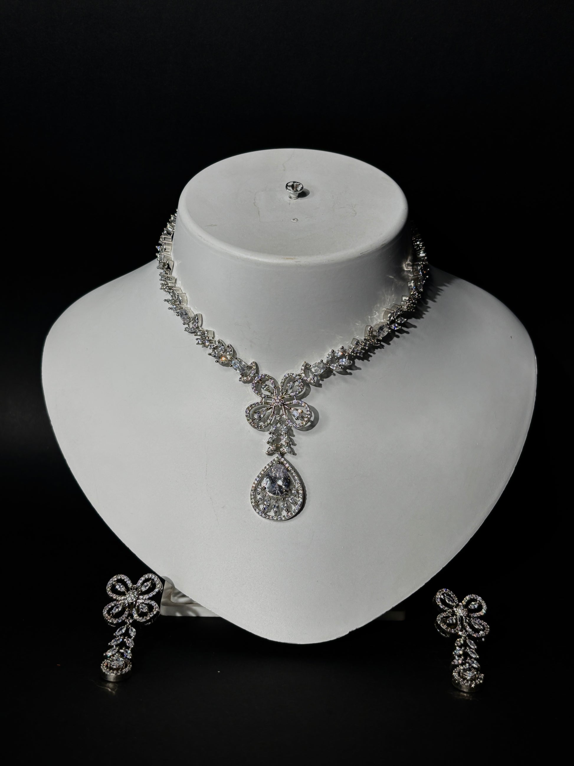 Teardrop Elegance CZ Necklace