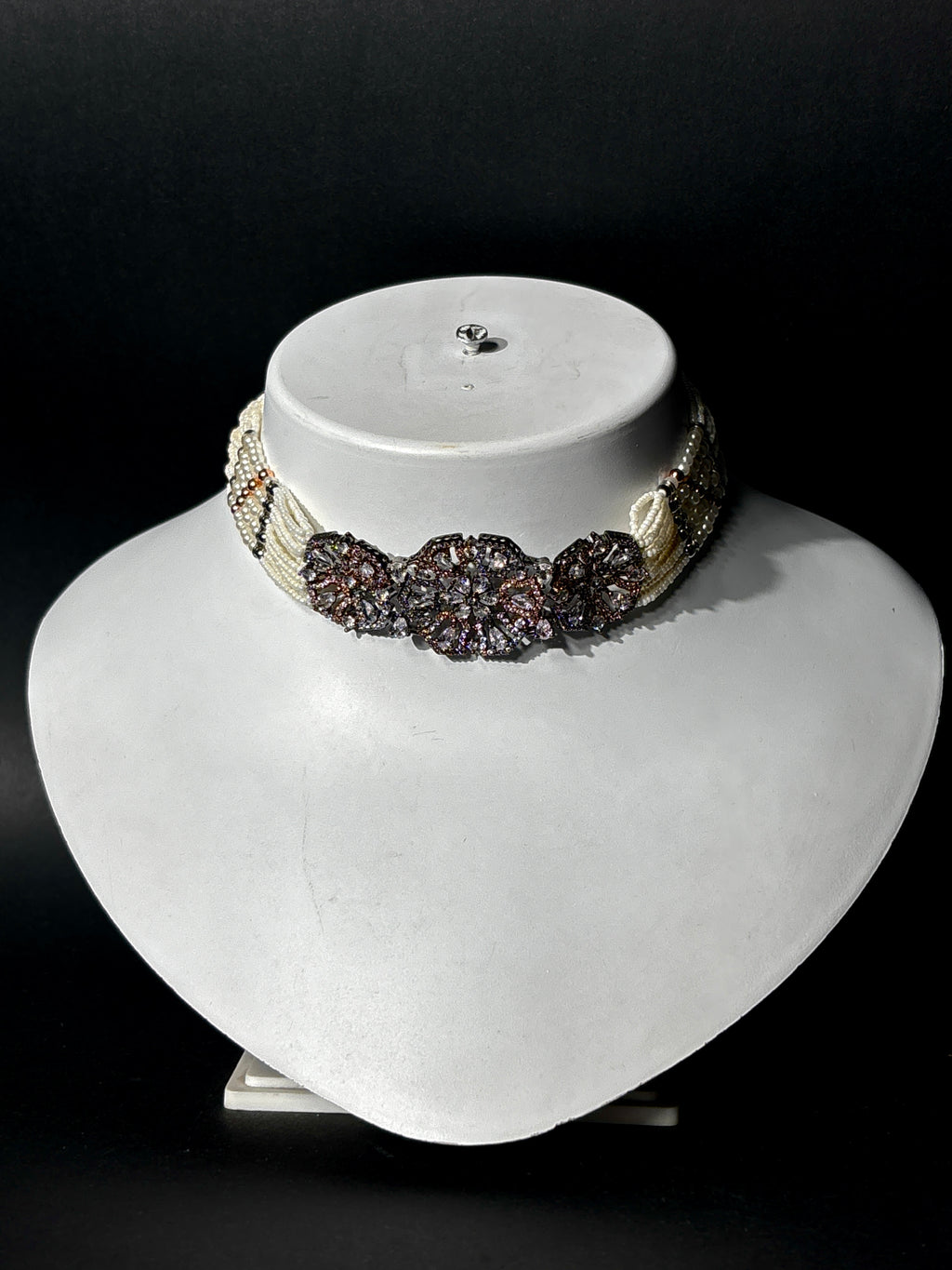 Regal Blossom Pearl Choker Set