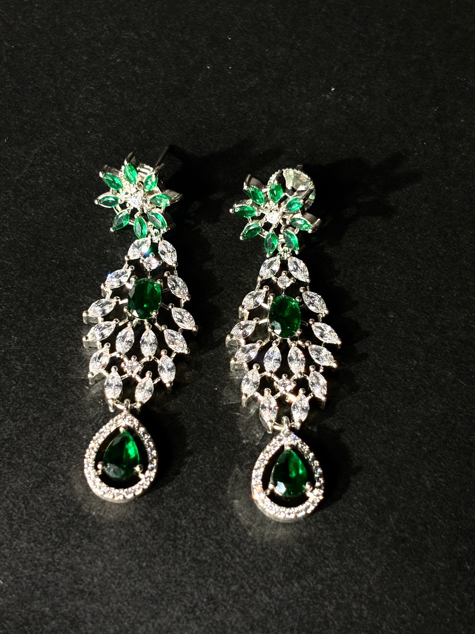 Emerald Elegance Drop Necklace