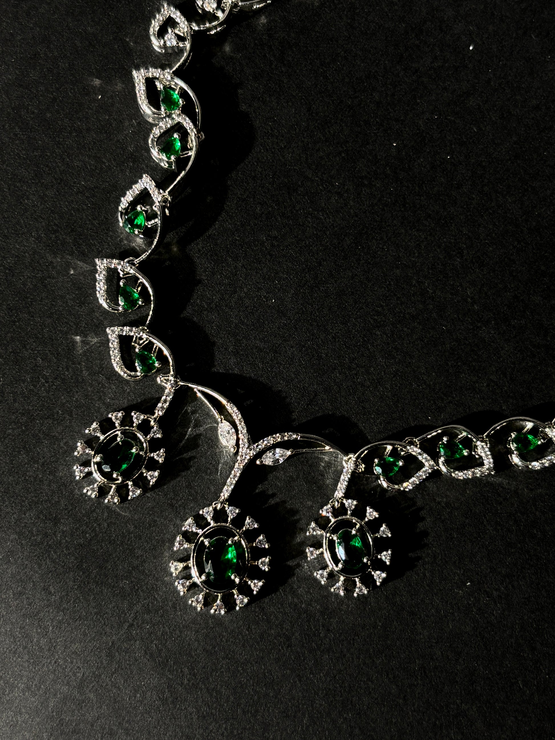 Emerald Elegance Drop Necklace