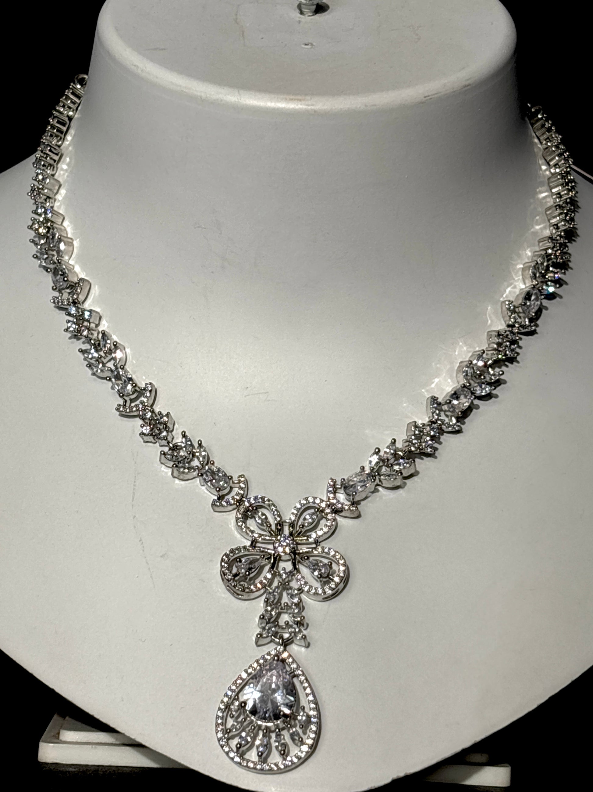 Teardrop Elegance CZ Necklace