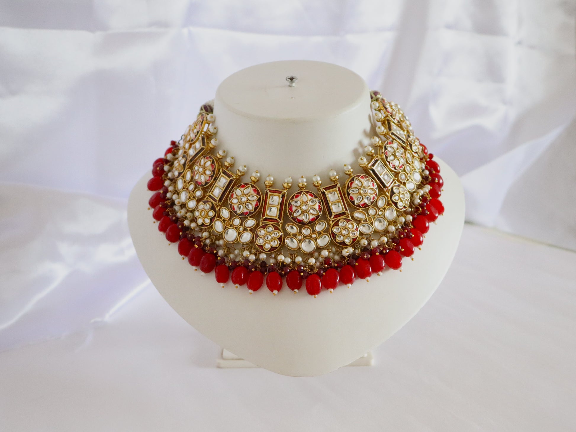 Mughal Regal Red Kundan Choker Set