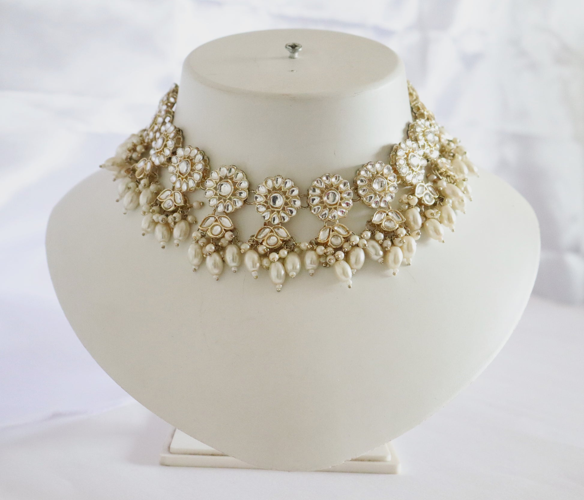 Classic Ivory Kundan Pearl Choker Set