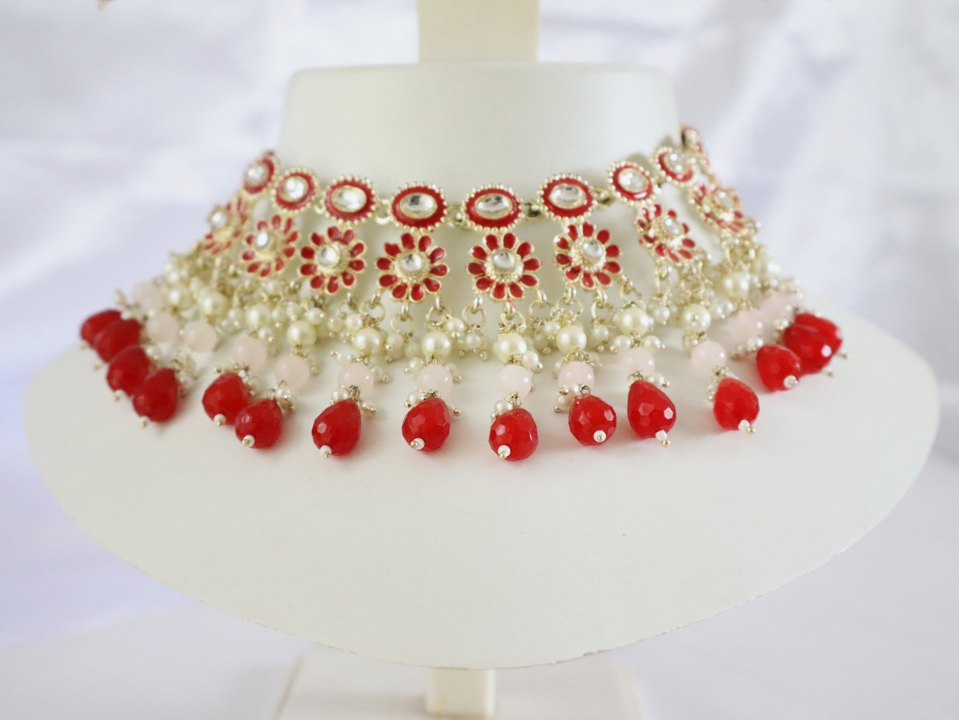 Ruby Bloom Pearl Choker
