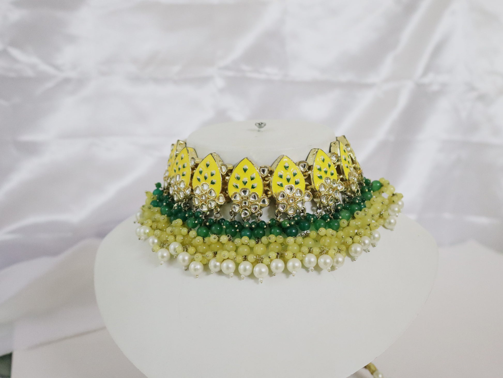 Meenakari Mango Motif Choker Set