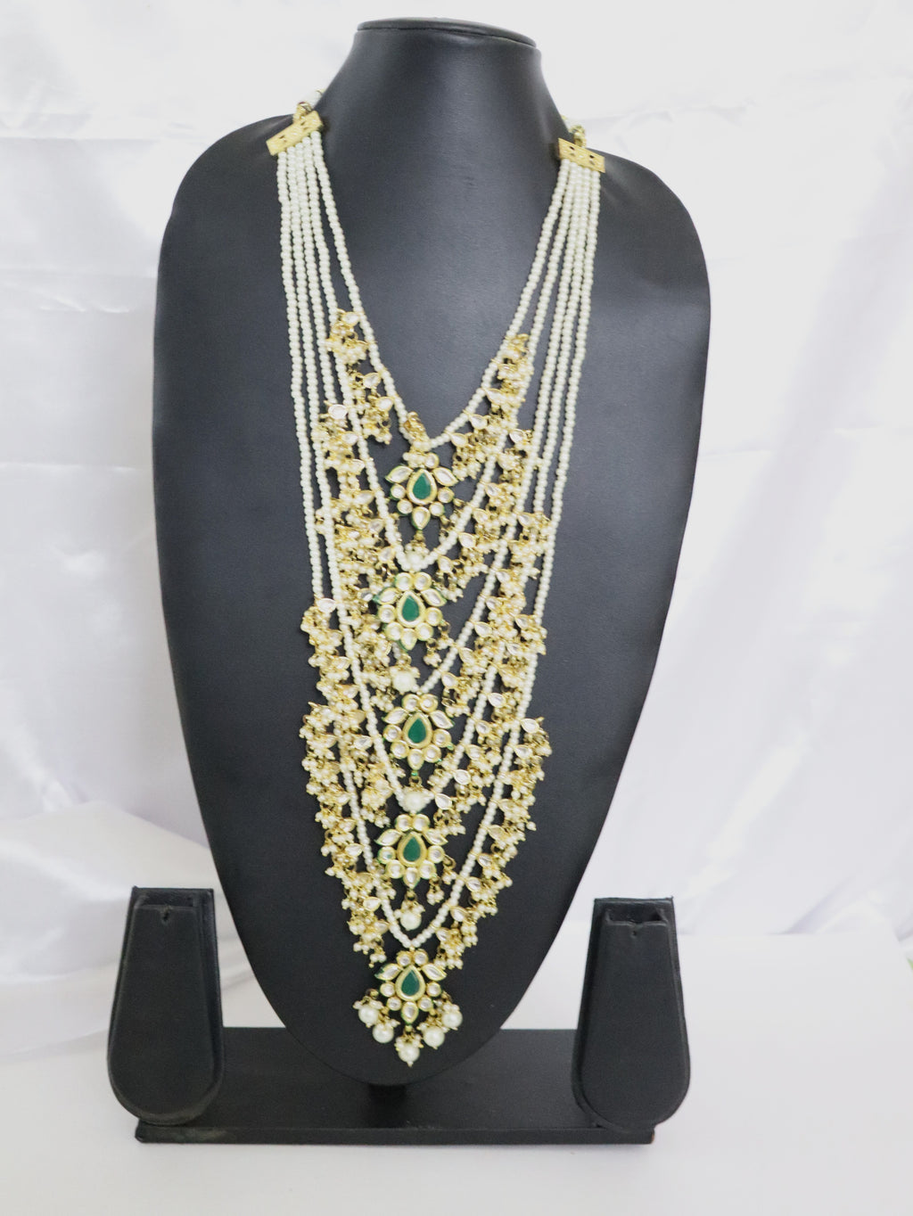 Emerald Maharani Layered Pearl Haar Set