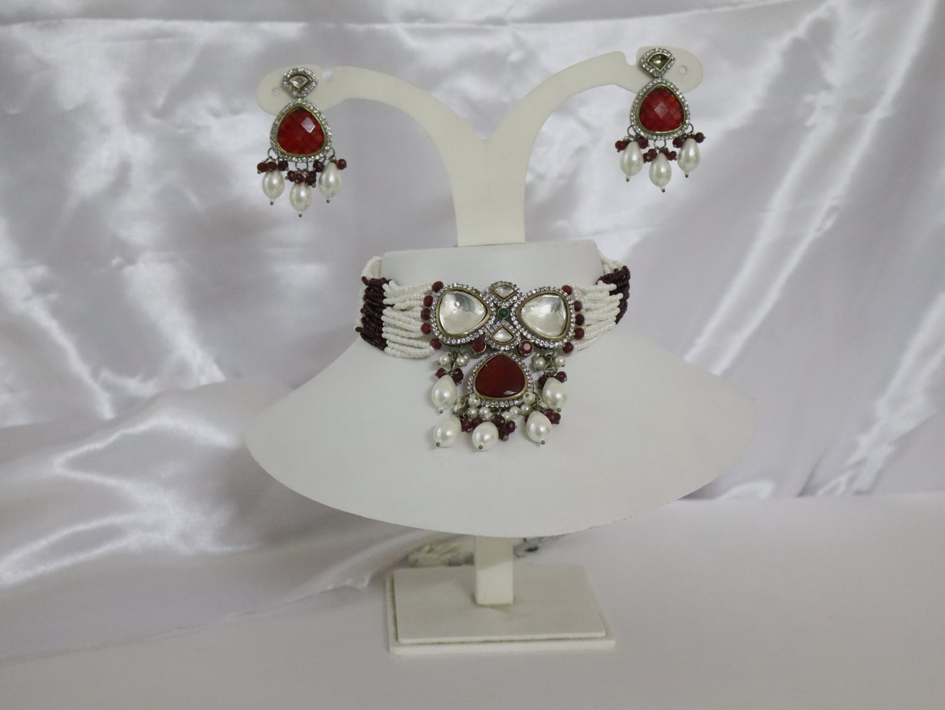 Ruby Pearl Princess Choker Set
