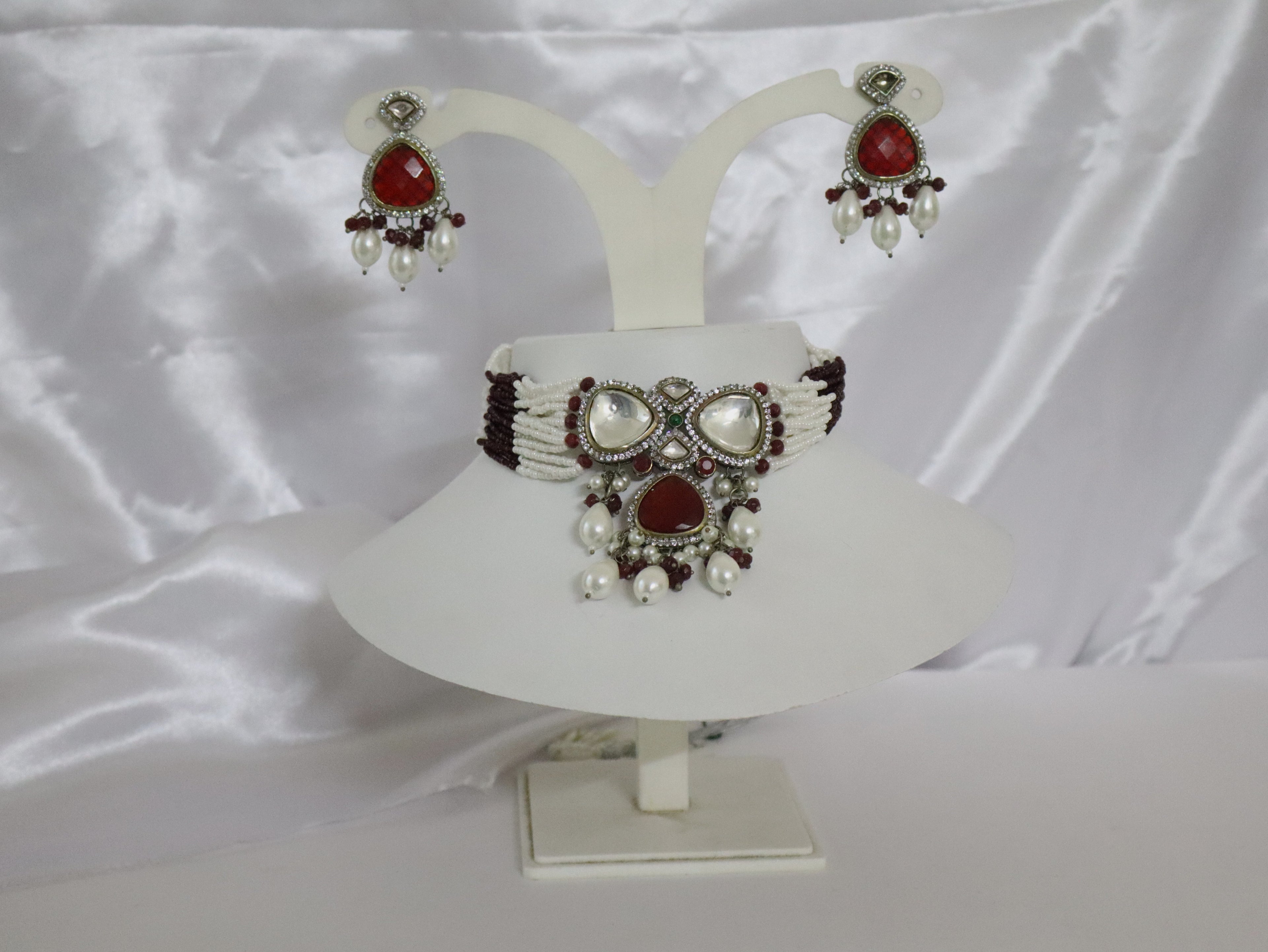 Ruby Pearl Princess Choker Set