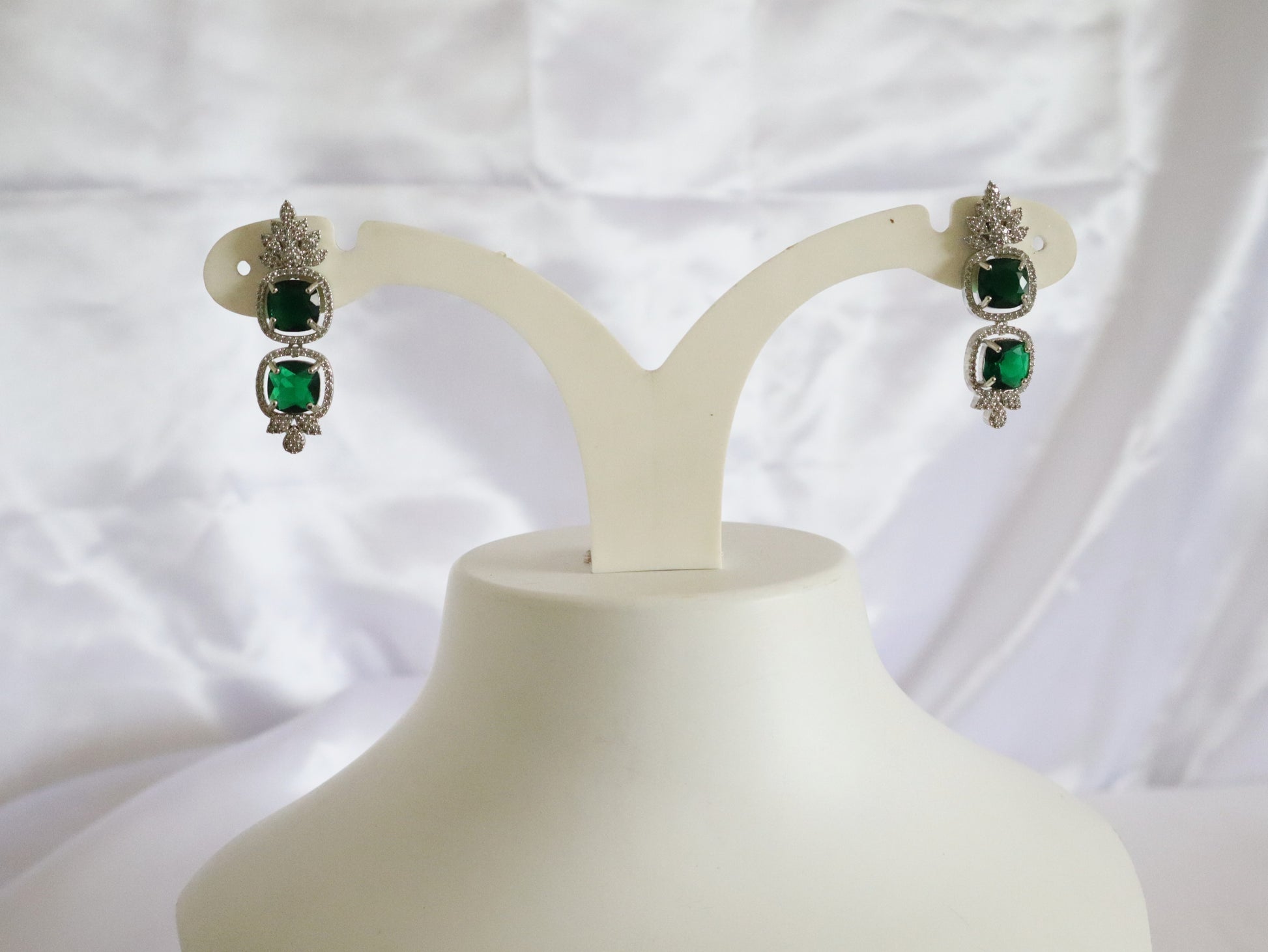 Emerald Charm CZ Choker Set