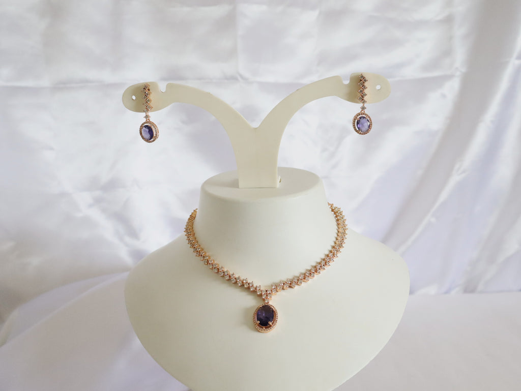 Royal Amethyst CZ Choker