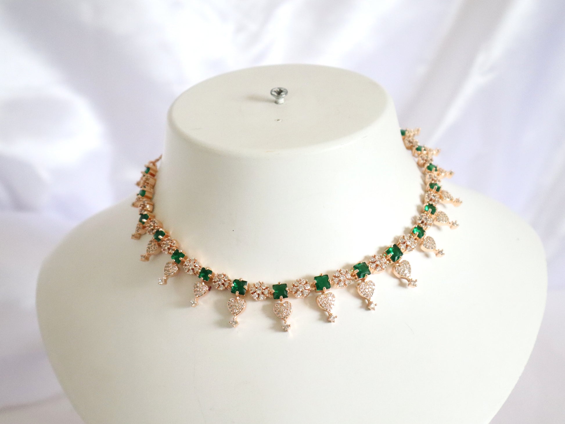 Emerald Raindrop CZ Choker
