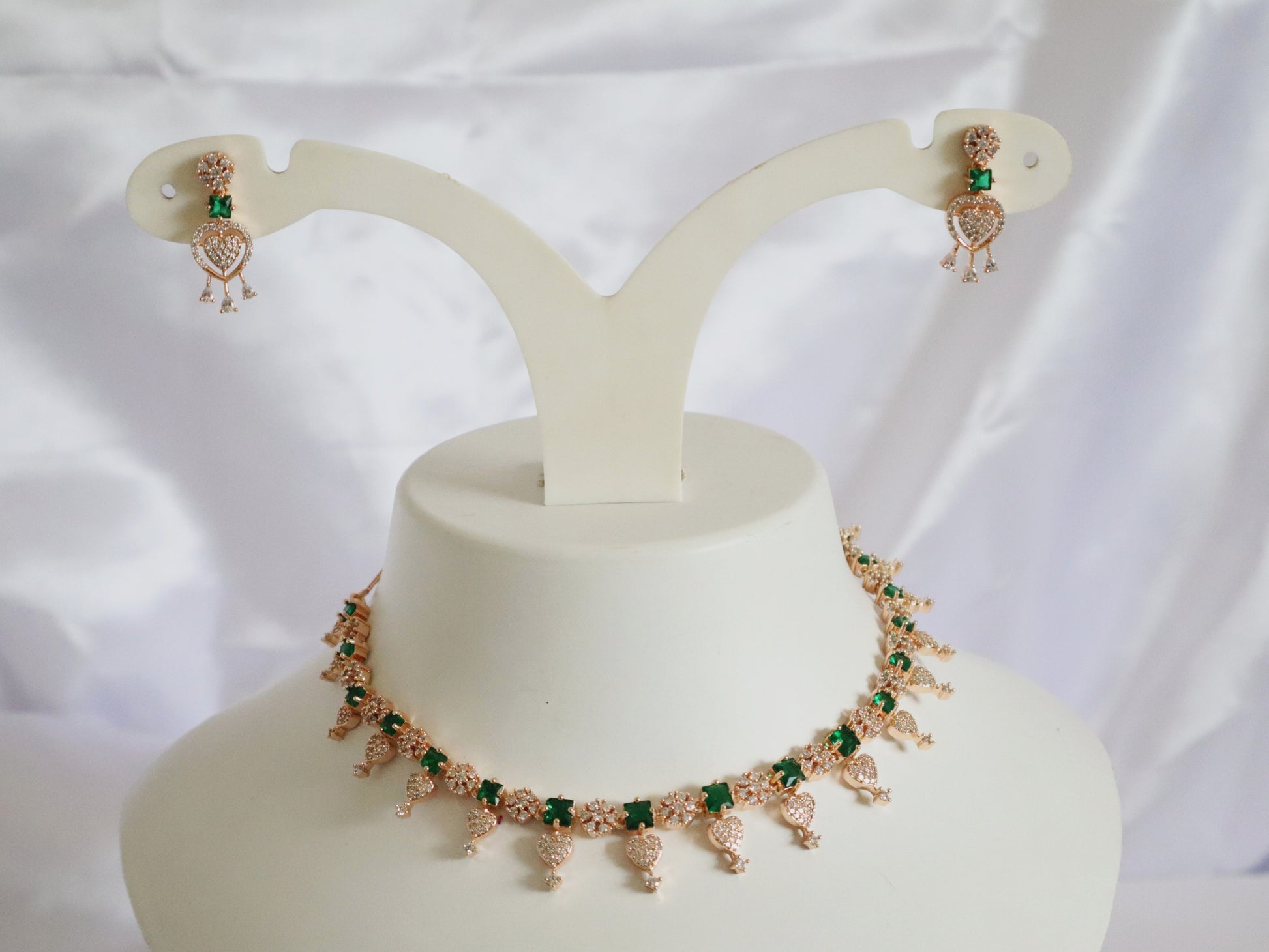 Emerald Raindrop CZ Choker