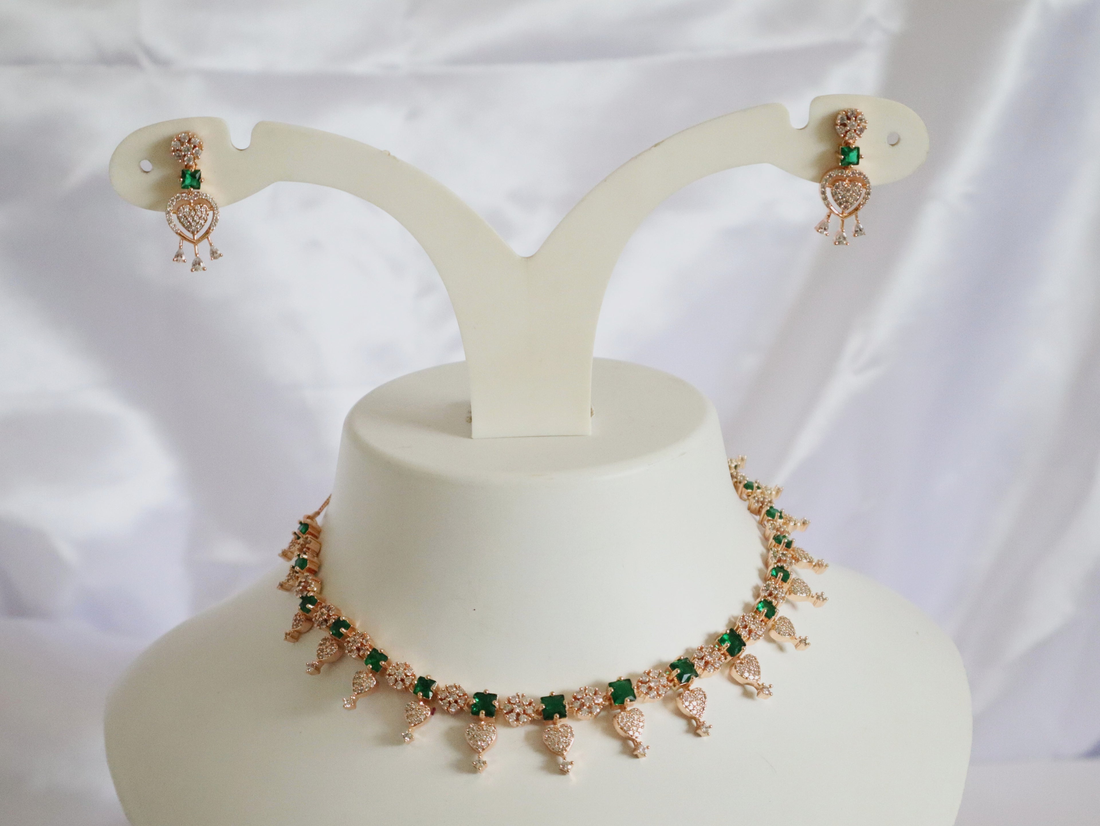 Emerald Raindrop CZ Choker