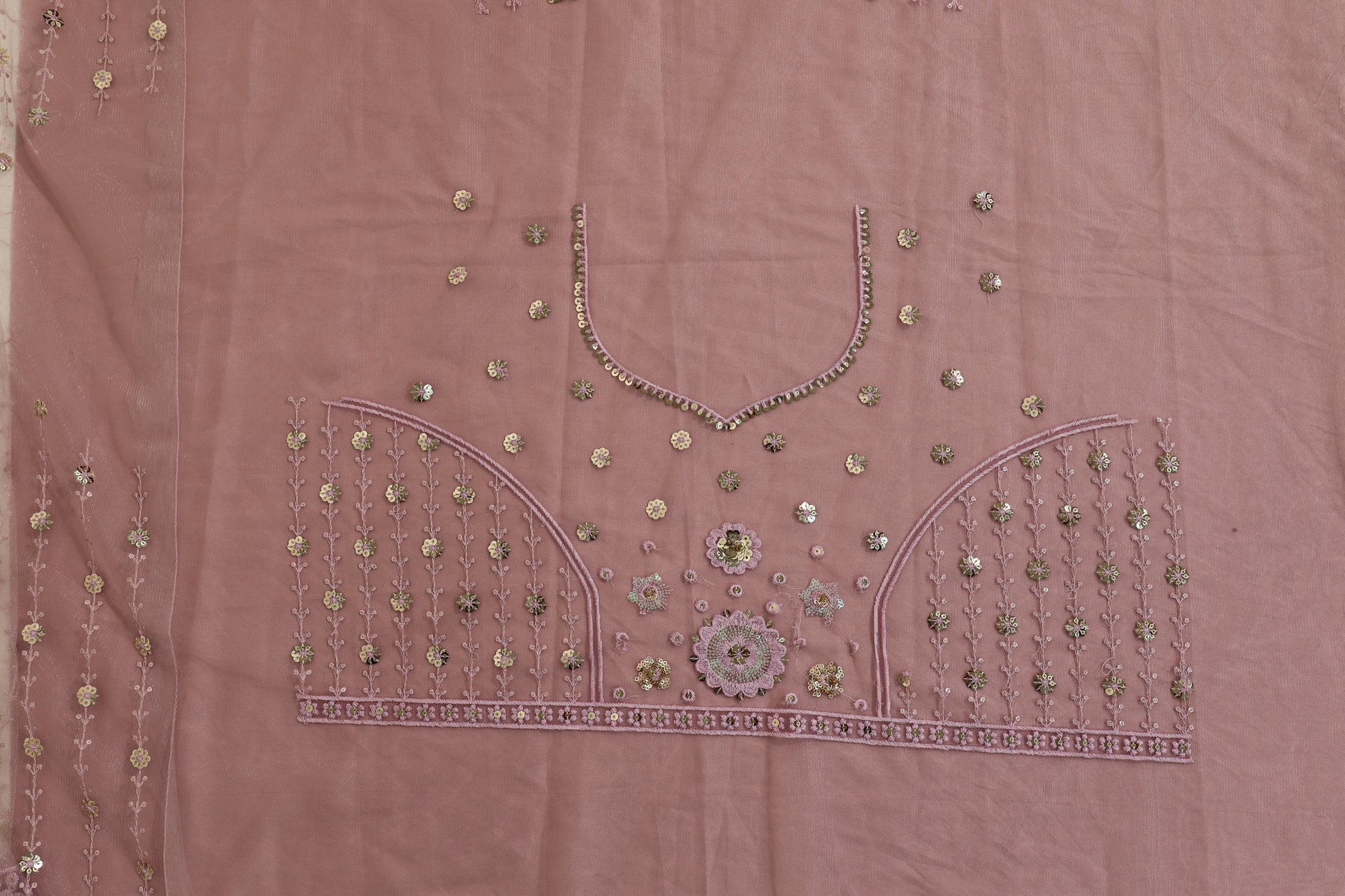Lavender Sequin Work Lehenga Set