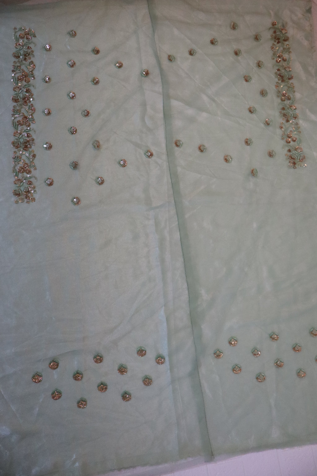 Mint Green Embroidered Lehenga Set