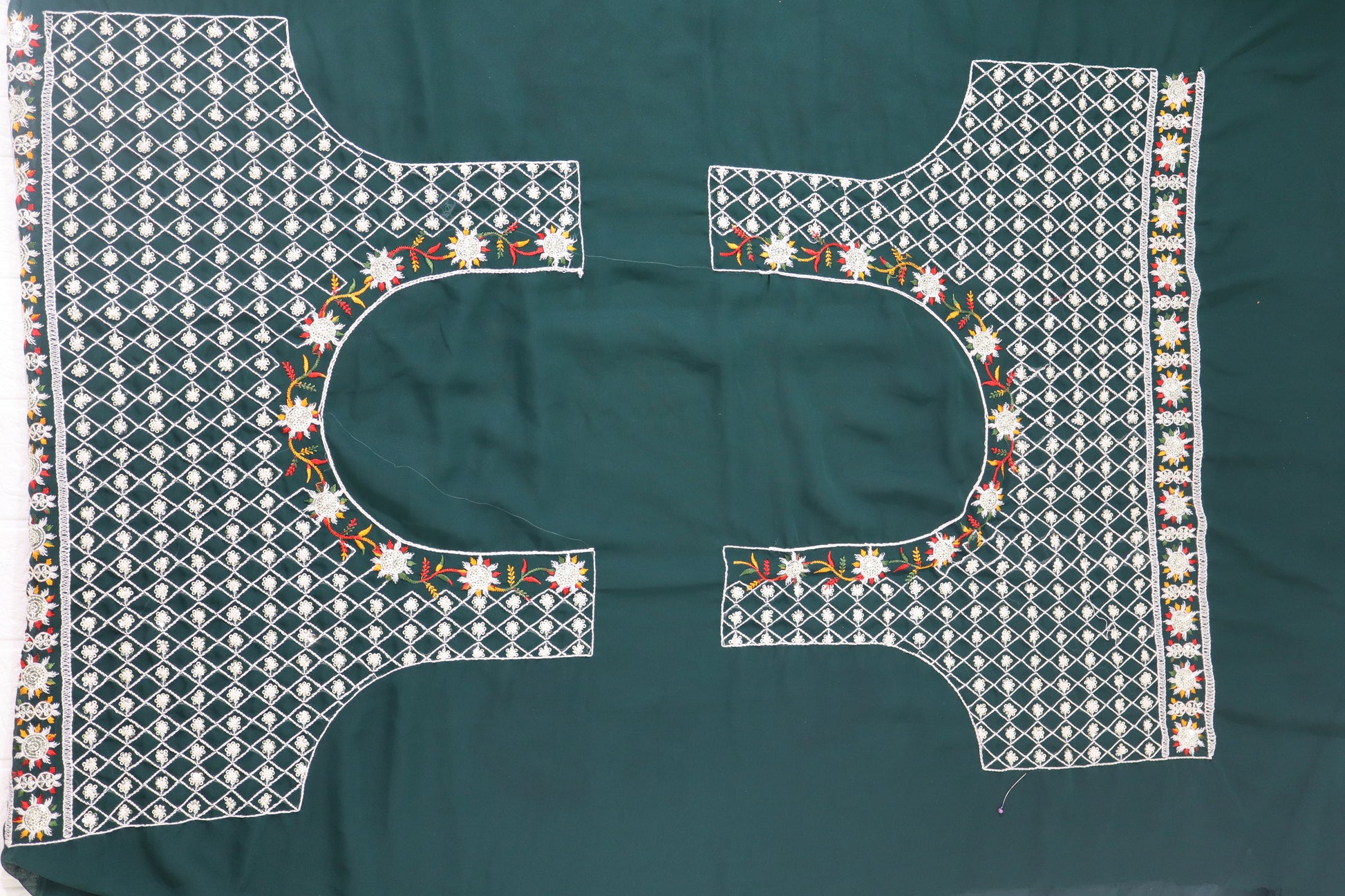 Embroidered Bottle Green Lehenga Choli with Pink Dupatta