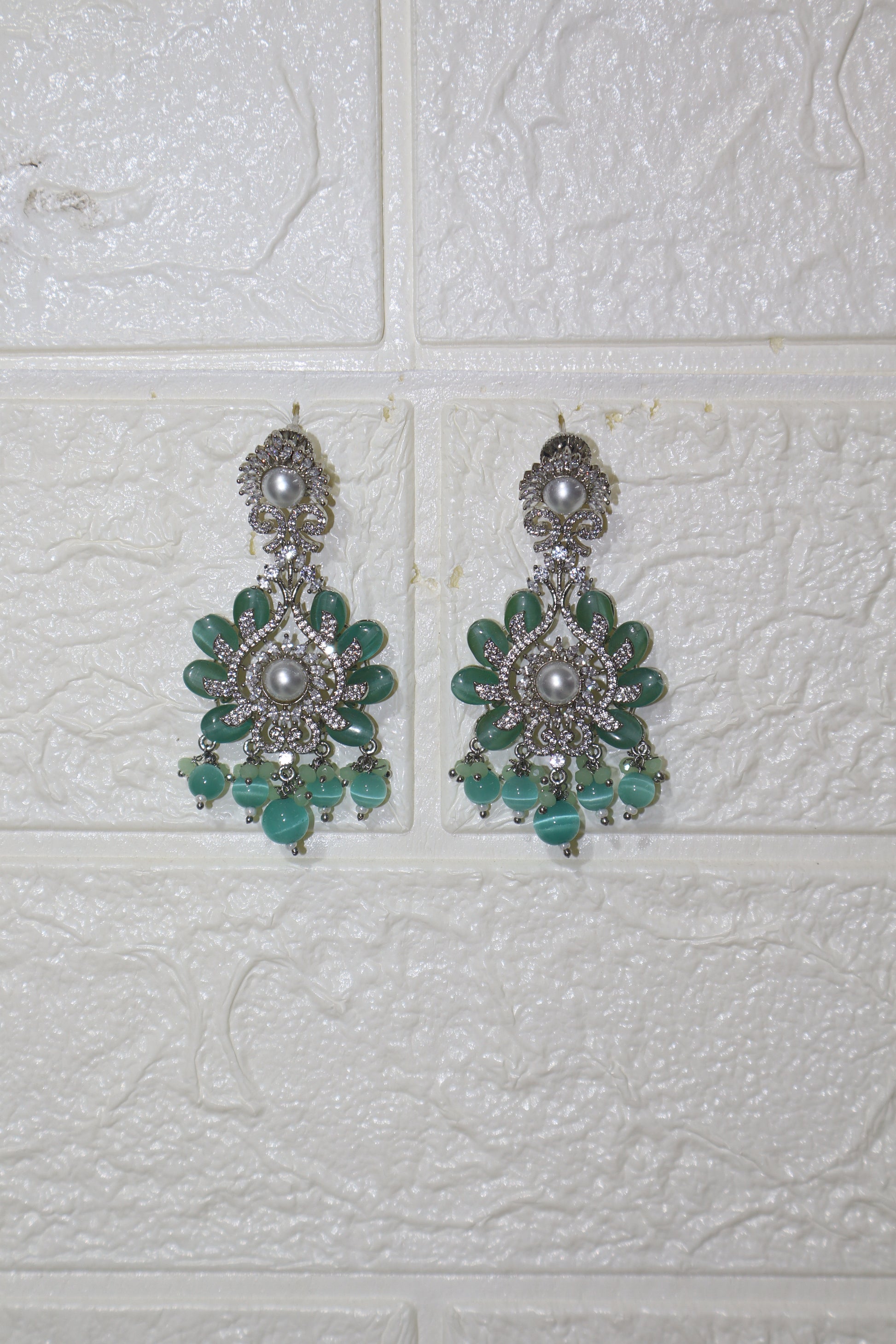 Mint Pearl Floral Set
