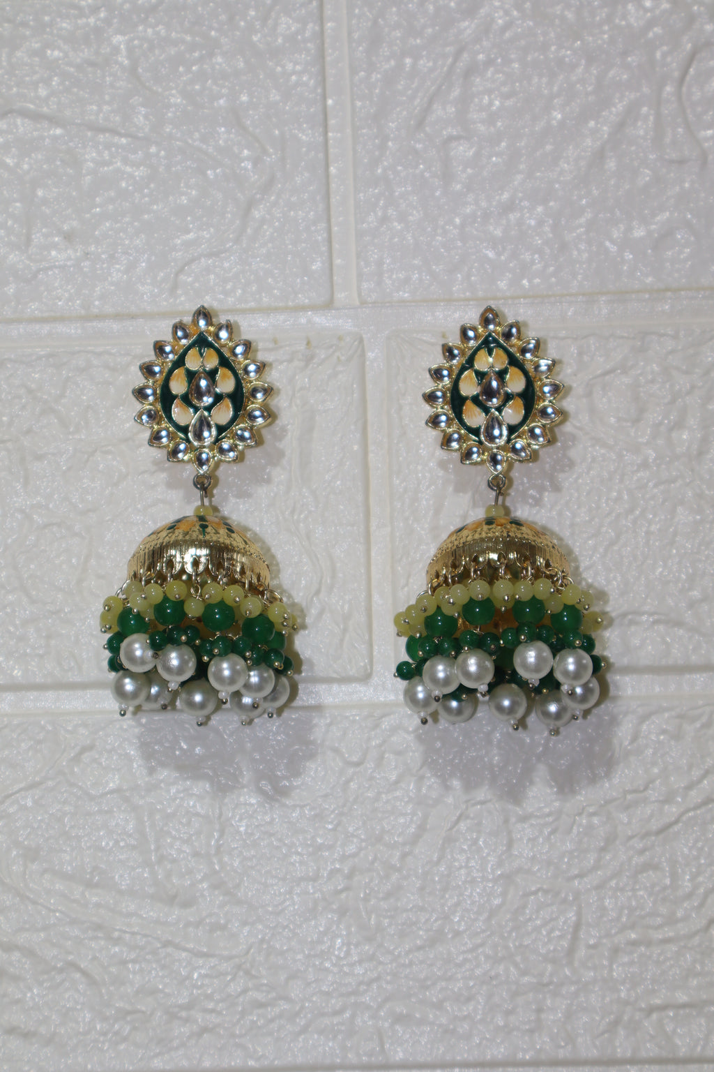 Emerald Sunshine Kundan Beaded Choker Set