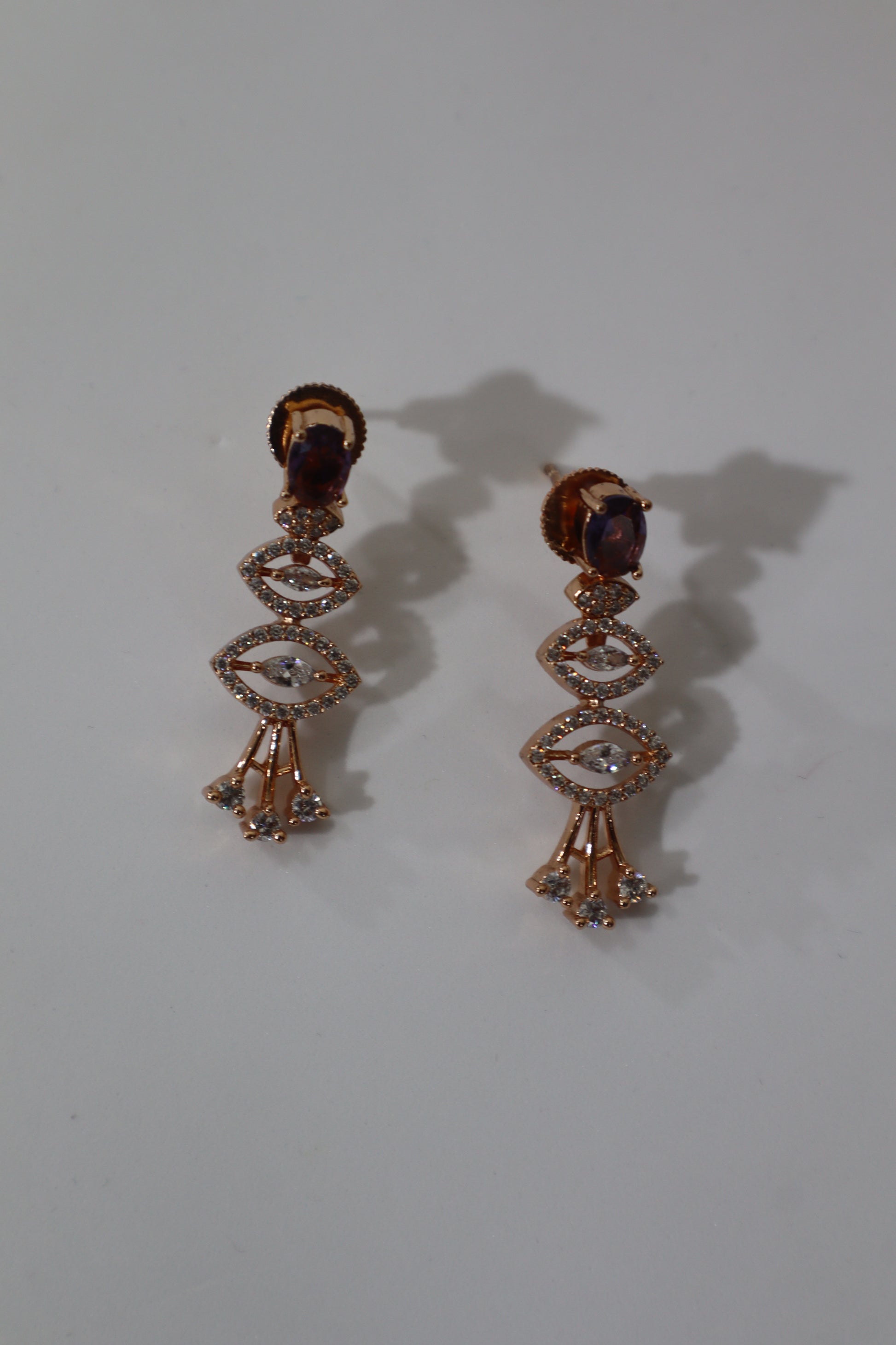 Amethyst Charm Rose Gold Set